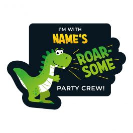 Roar-some Party Crew Custom Shape Stickers