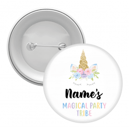 Unicorn Magical Party Tribe Button Badges