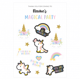 Unicorn Thank You Sticker Sheets