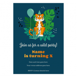 Wild Tiger Party Invitations