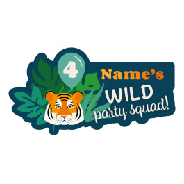 Wild Tiger Party Squad Custom Shape Stickers