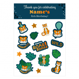 Wild Tiger Thank You Sticker Sheets