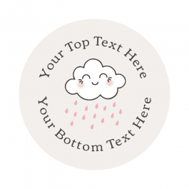 Cute Cloud Pink Baby Shower Stickers