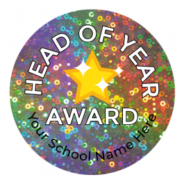 Head of Year Holographic Stickers