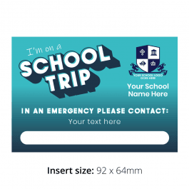 Logo School Trip Wallet Inserts