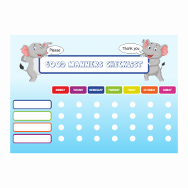 Good Manners Checklist Reward Charts and Stickers