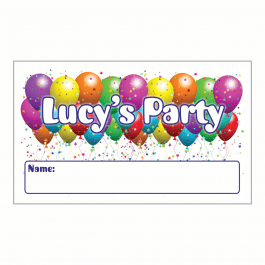 Personalised Balloon Party Name Stickers