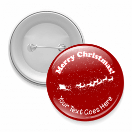 Merry Christmas Customised Button Badge
