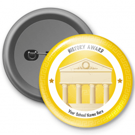 History Award Customised Button Badge