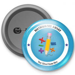 Mathematics Award Customised Button Badge