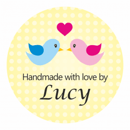 Personalised Craft Sticker - Love Bird Design