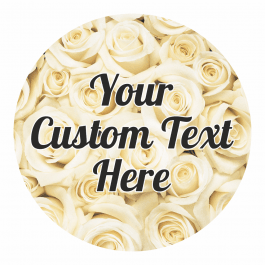 Personalised Gift Label - White Roses Design