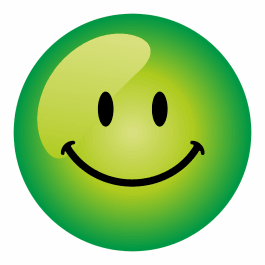 Mini Green Smiley Face Stickers
