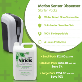 Viridis Hand Sanitiser Motion Dispenser Starter Pack