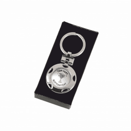 Personalised Silver Keyring - Silver Cup Design