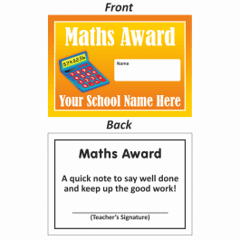 Maths Mini Award Slip Design 2