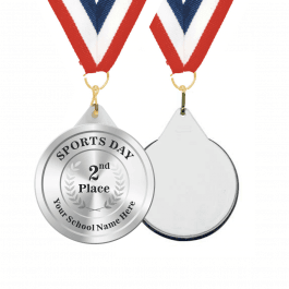 10 x School Sports Day Medals Personalised Ribbons FREE DELIVERY 
