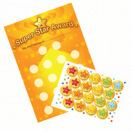A3 Super Star Award Reward Chart and Stickers