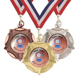 Tudor Rose - Bronze Rosette Medals and Ribbons