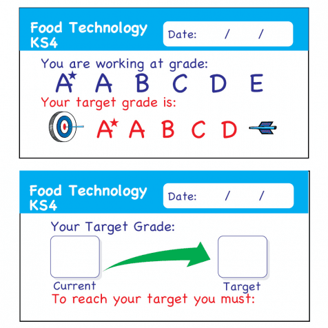 Food Technology KS4 Teacher Assessment Stickers