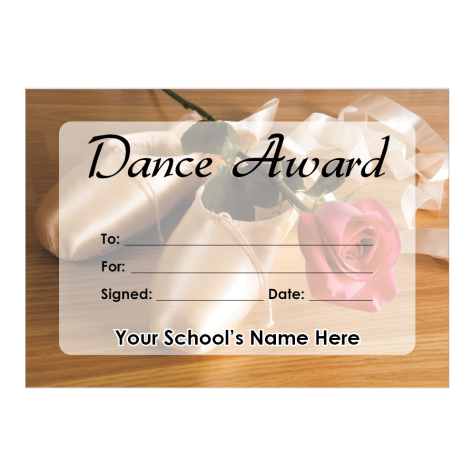 Dance Certificate Set 1 School Stickers for Teachers