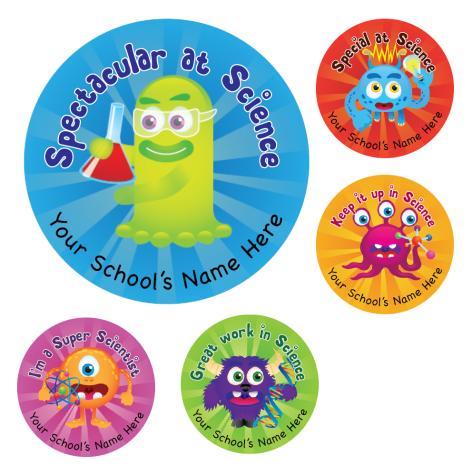 Science Monster Stickers