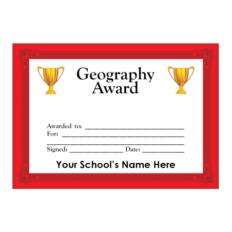 Geography Certificate Set 3