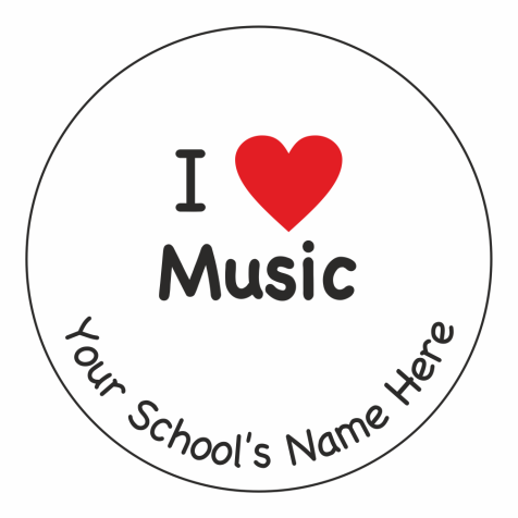I Heart Music Stickers