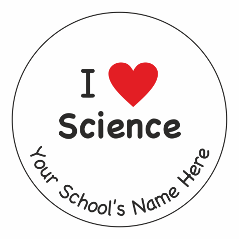 I Heart Science Stickers