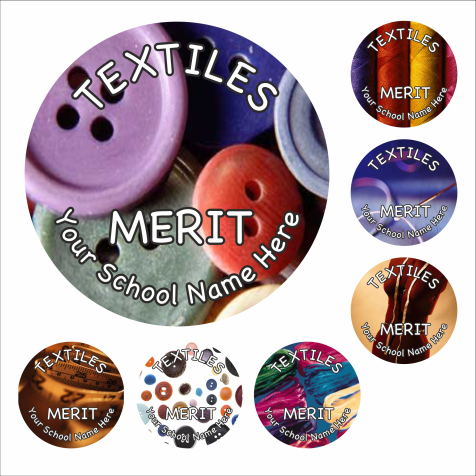 Textiles Reward Stickers - Photographic