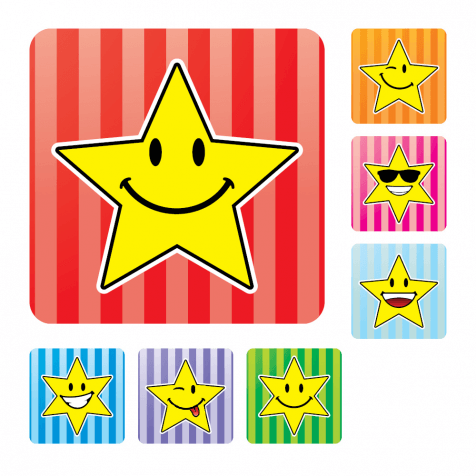 Smiley Star Squares