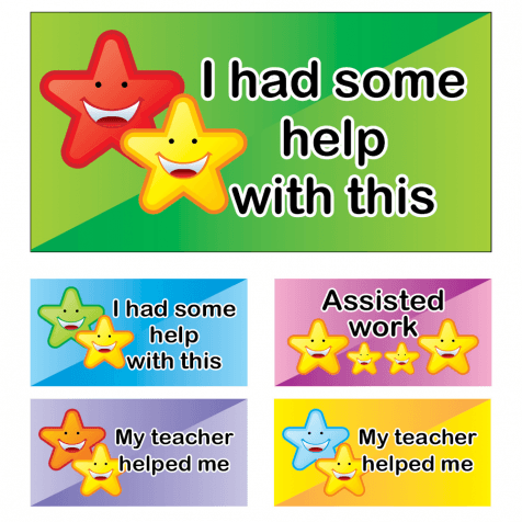 Assisted Work Star Stickers