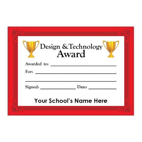 Design Technology Certificate Set 3
