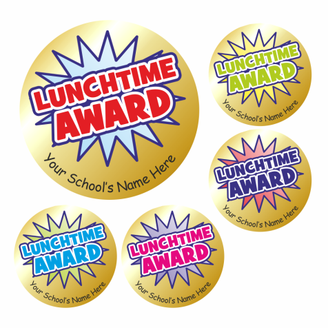 Lunchtime Gold Award Stickers