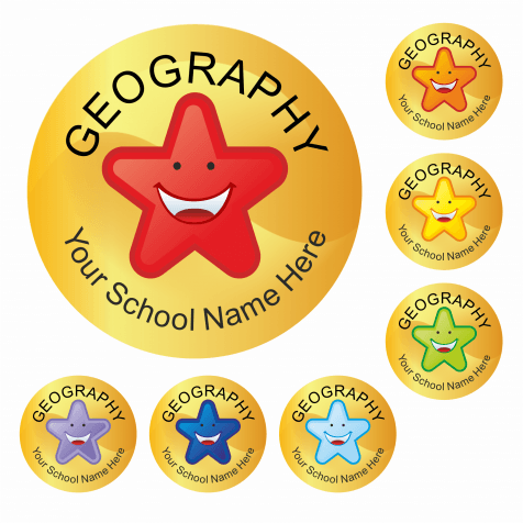 Geography Star Stickers