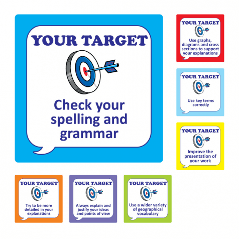 Geography Speech Bubble Target Stickers