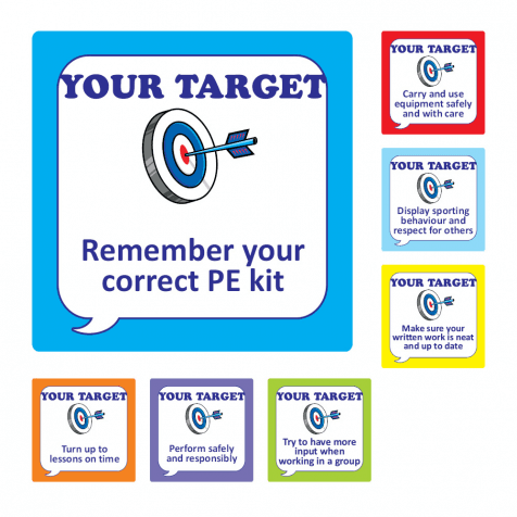 PE Speech Bubble Target Stickers
