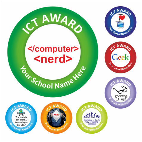ICT Award Stickers - Geek