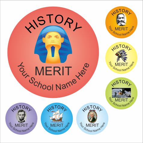 American History Reward Stickers - Classic