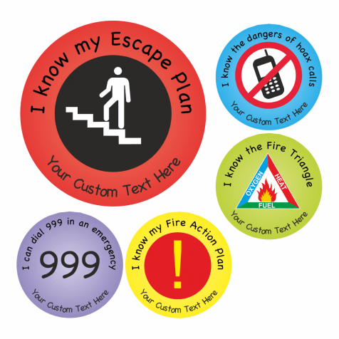 Fire Safety Stickers Set 1