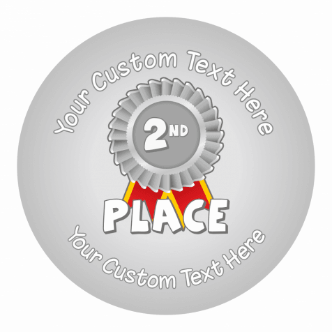 2nd Place Sports Day Ribbon Stickers