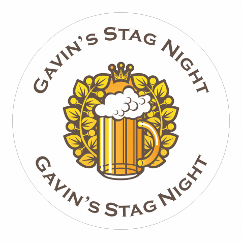 Stag Night Stickers - Beer Mug Design