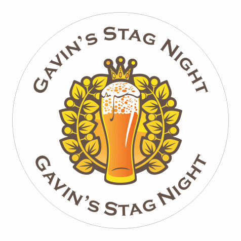 Stag Night Stickers - Pint Glass Design
