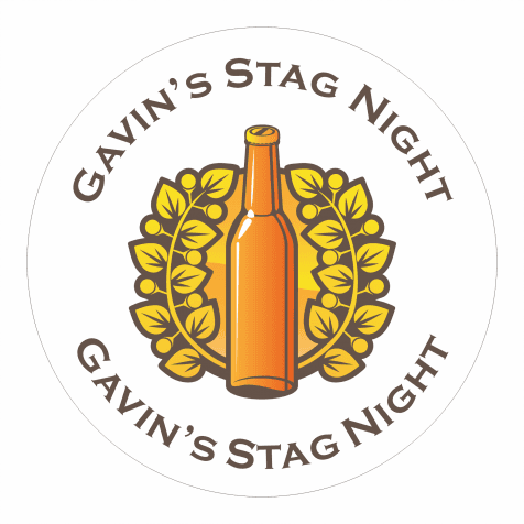 Stag Night Stickers - Beer Bottle Design