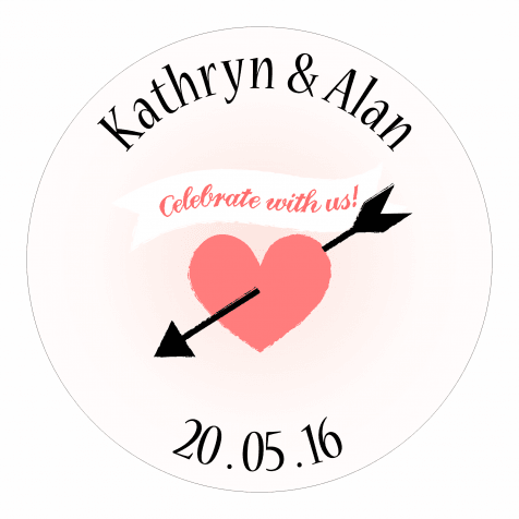 Celebrate with us Wedding Stickers