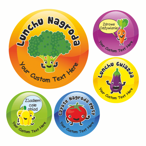 35mm Polish Language Lunchtime Award Stickers