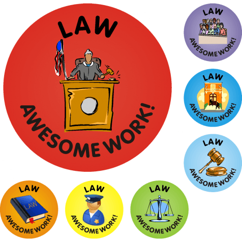 Awesome Work Reward Stickers - Law