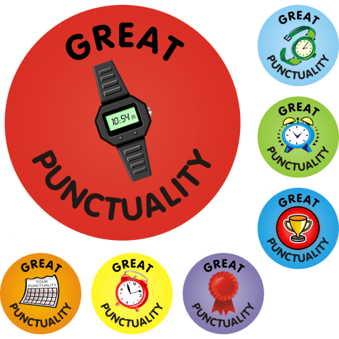 Great Punctuality Reward Praise Stickers Teacher Parents Children