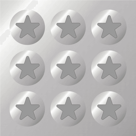 Silver Stars -Easy Peel Silver Paper