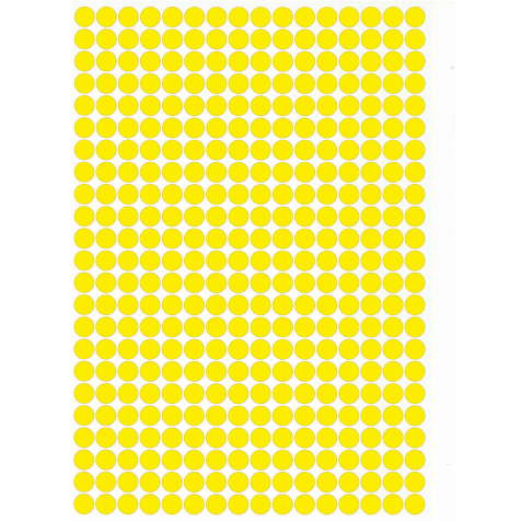 Yellow Dot Marking Stickers 